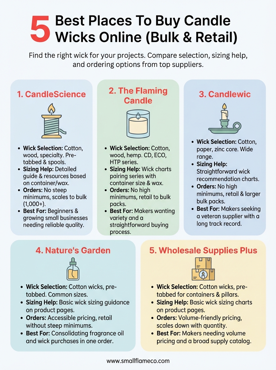 buy candle wicks infographic