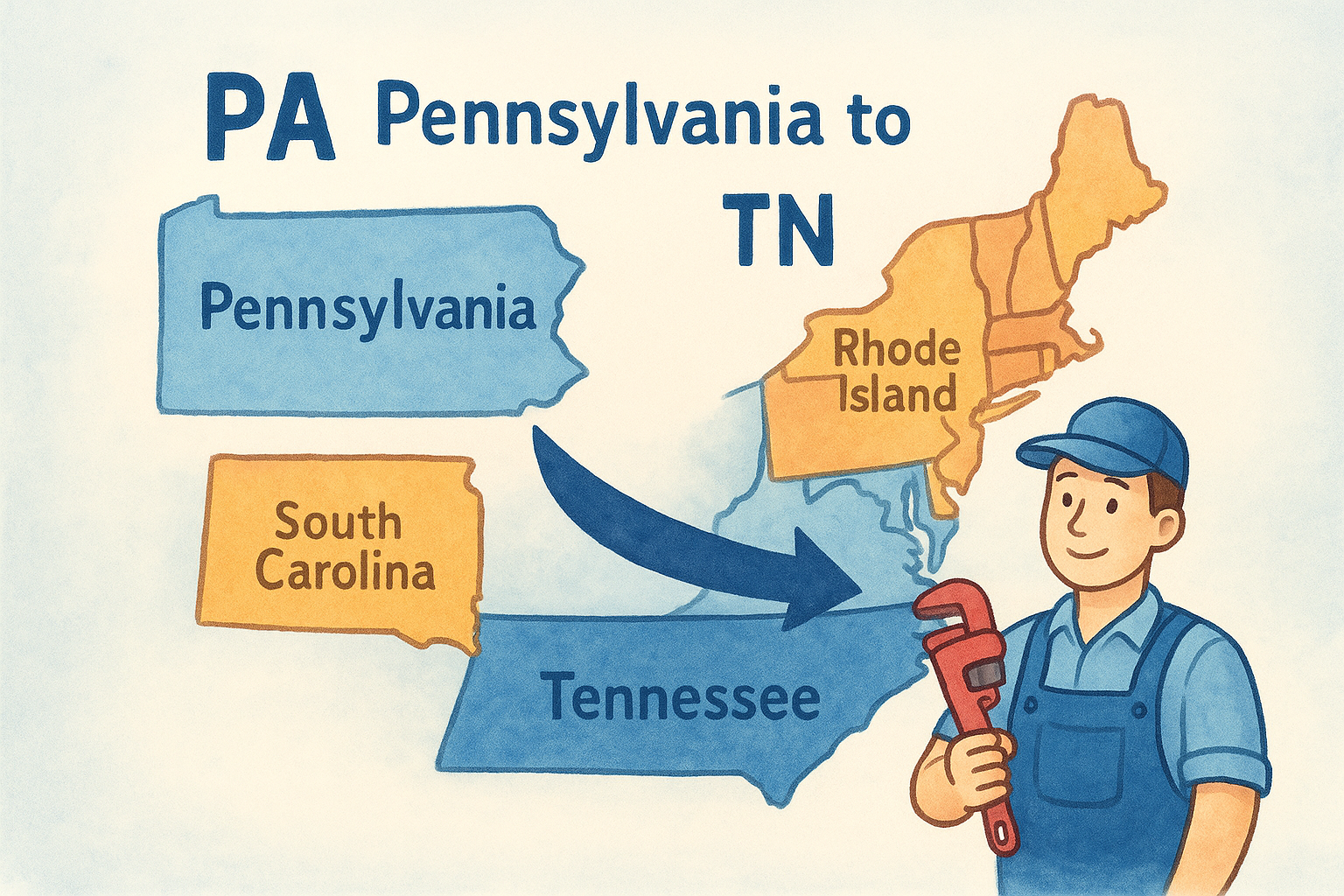 9. Pennsylvania to Tennessee