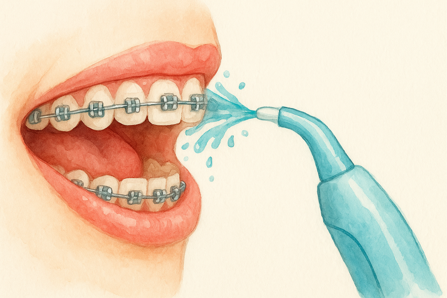 3. Clean around braces and orthodontic appliances