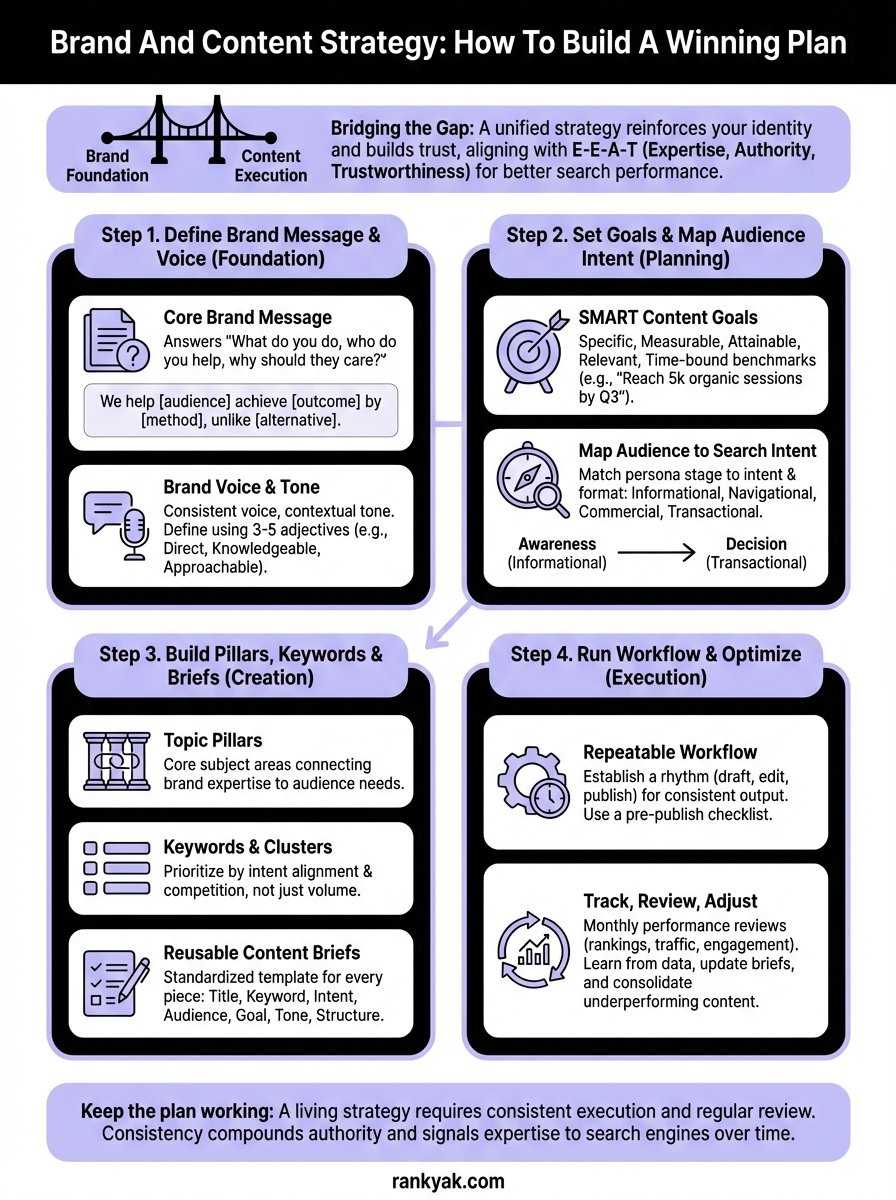 brand and content strategy infographic