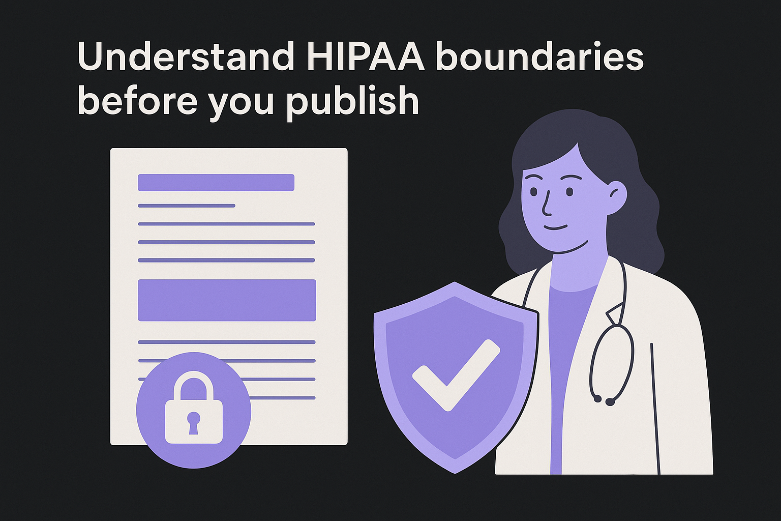 Understand HIPAA boundaries before you publish