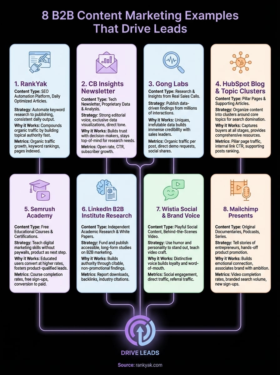 b2b content marketing examples infographic