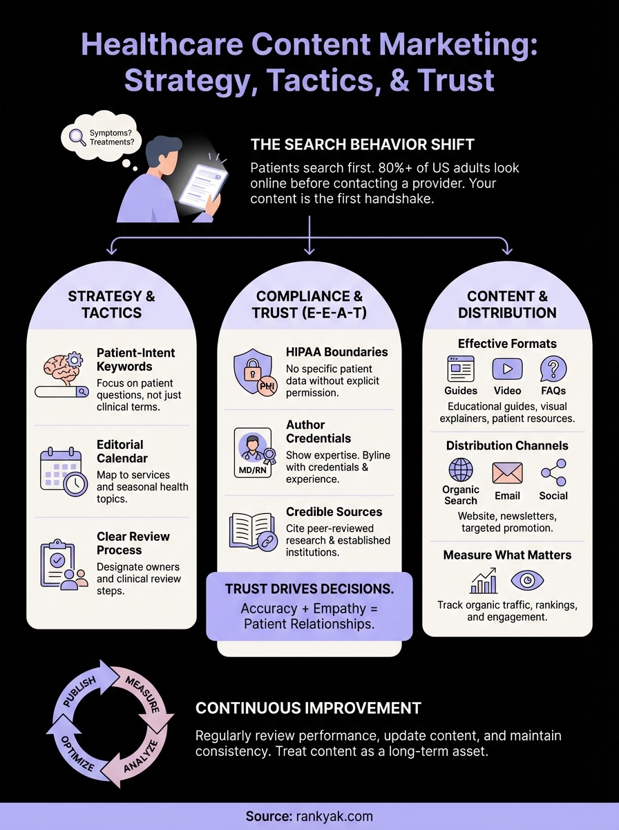 healthcare content marketing infographic
