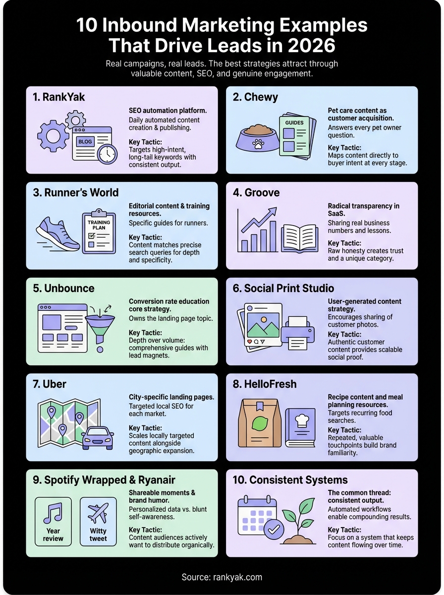 inbound marketing examples infographic