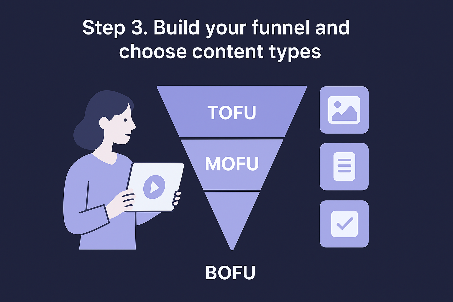 Step 3. Build your funnel and choose content types