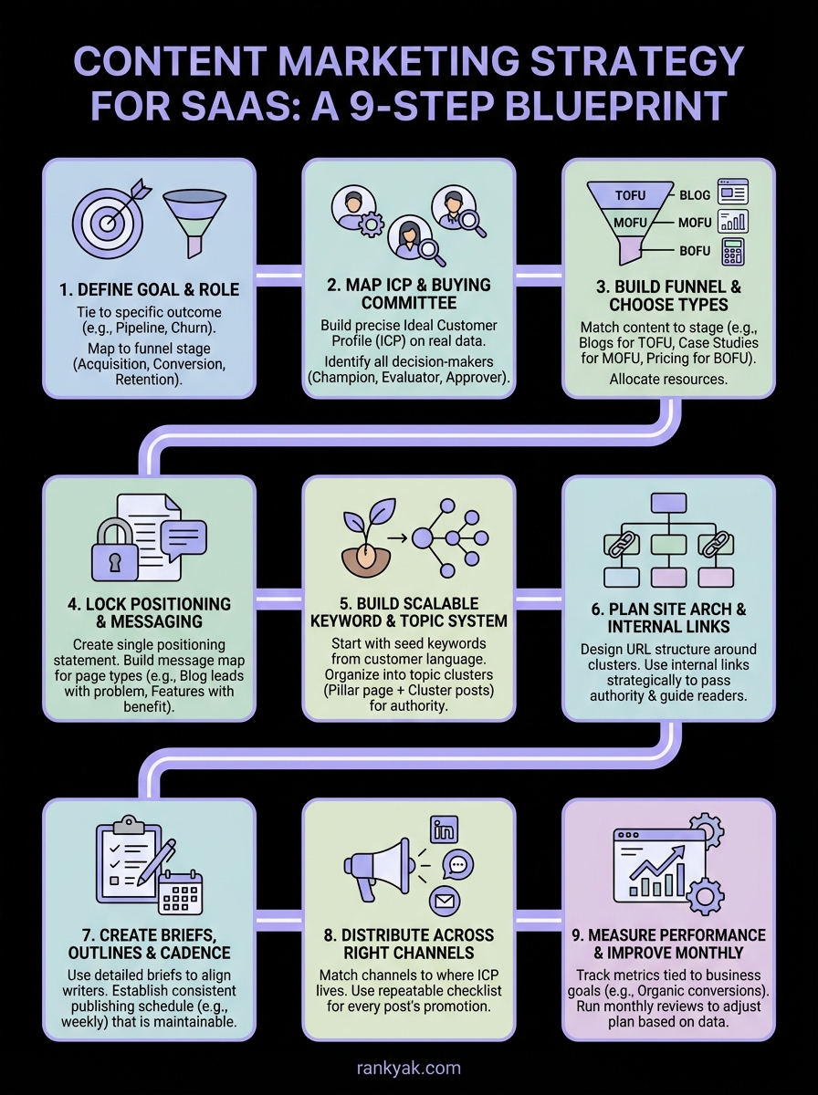 content marketing strategy for saas infographic