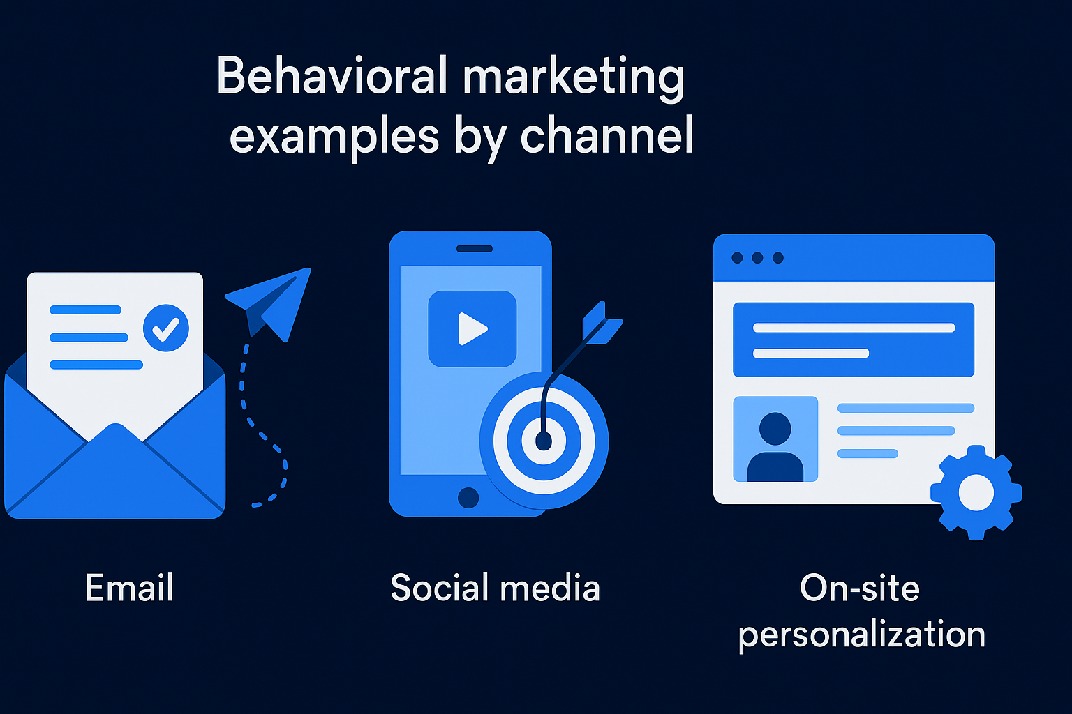 Behavioral marketing examples by channel