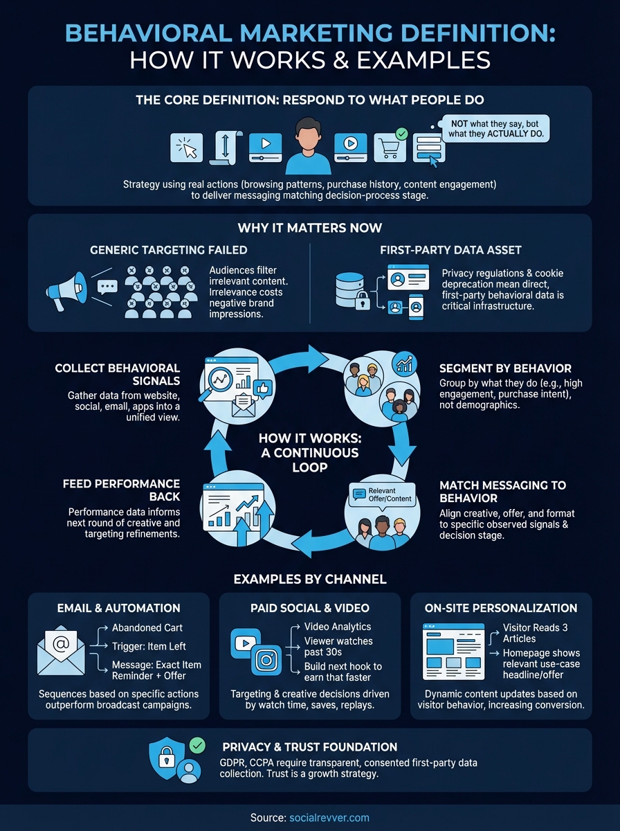 behavioral marketing definition infographic