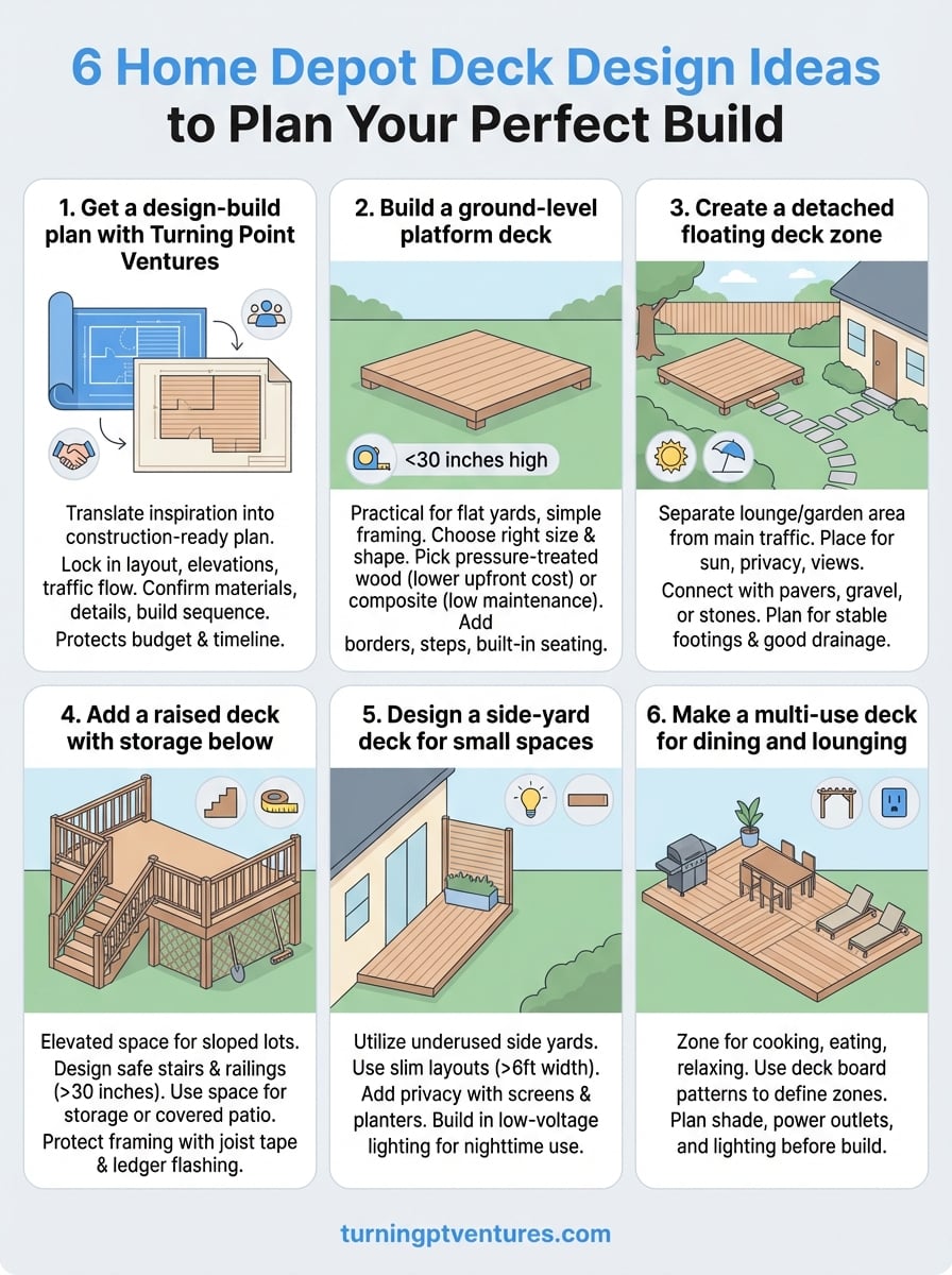 home depot deck design ideas infographic