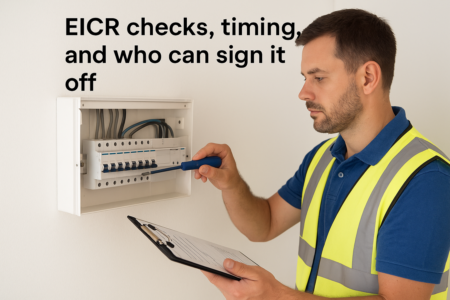 EICR checks, timing, and who can sign it off