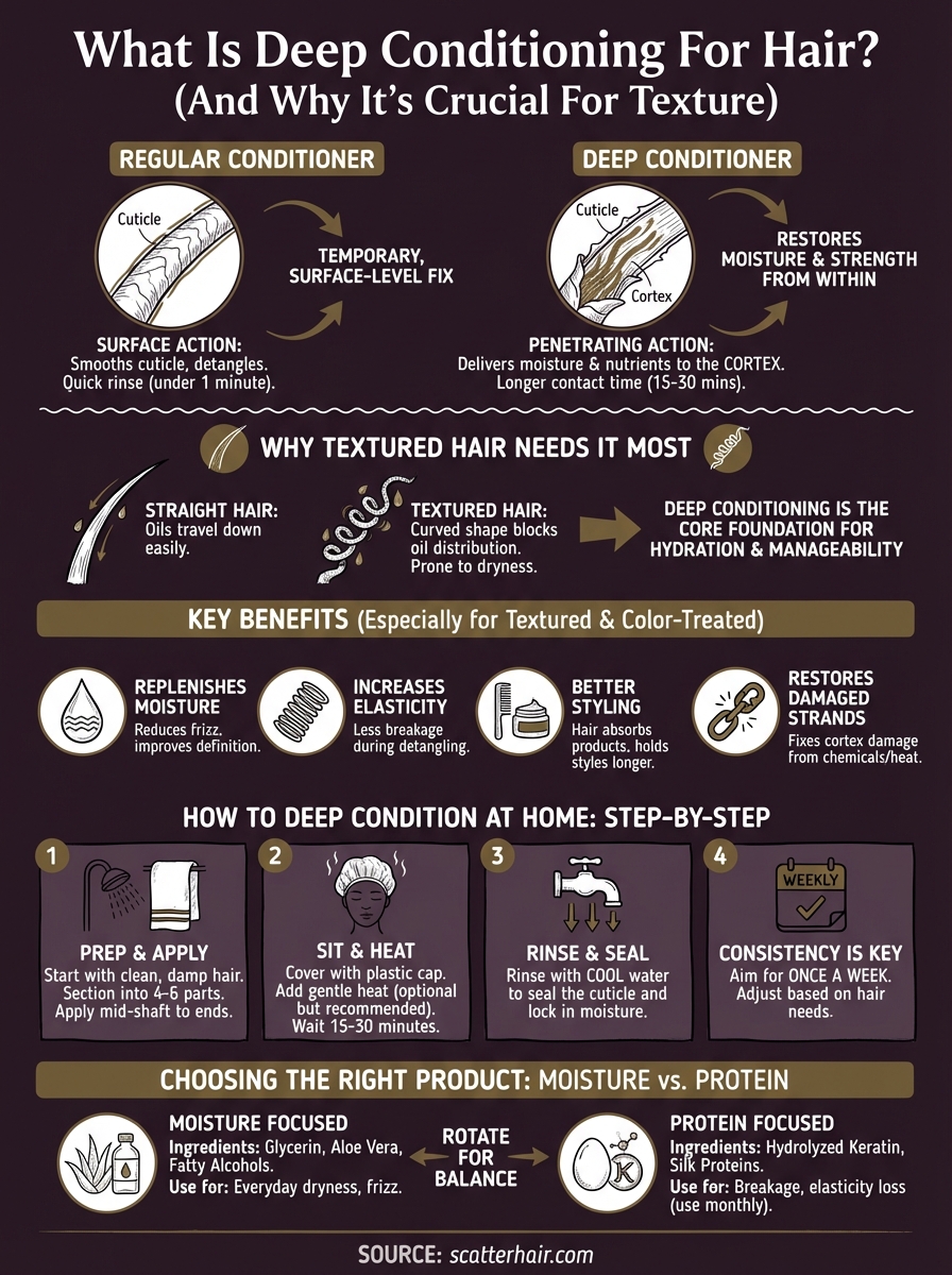 what is deep conditioning for hair infographic