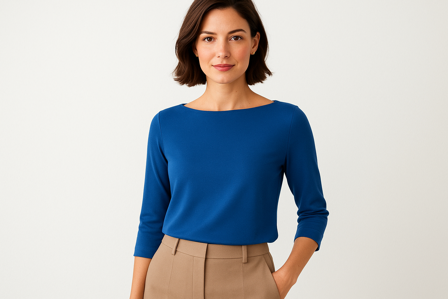 2. A structured boatneck top for instant polish