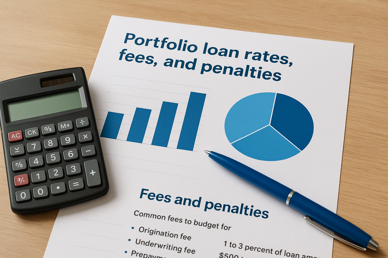 Portfolio loan rates, fees, and penalties