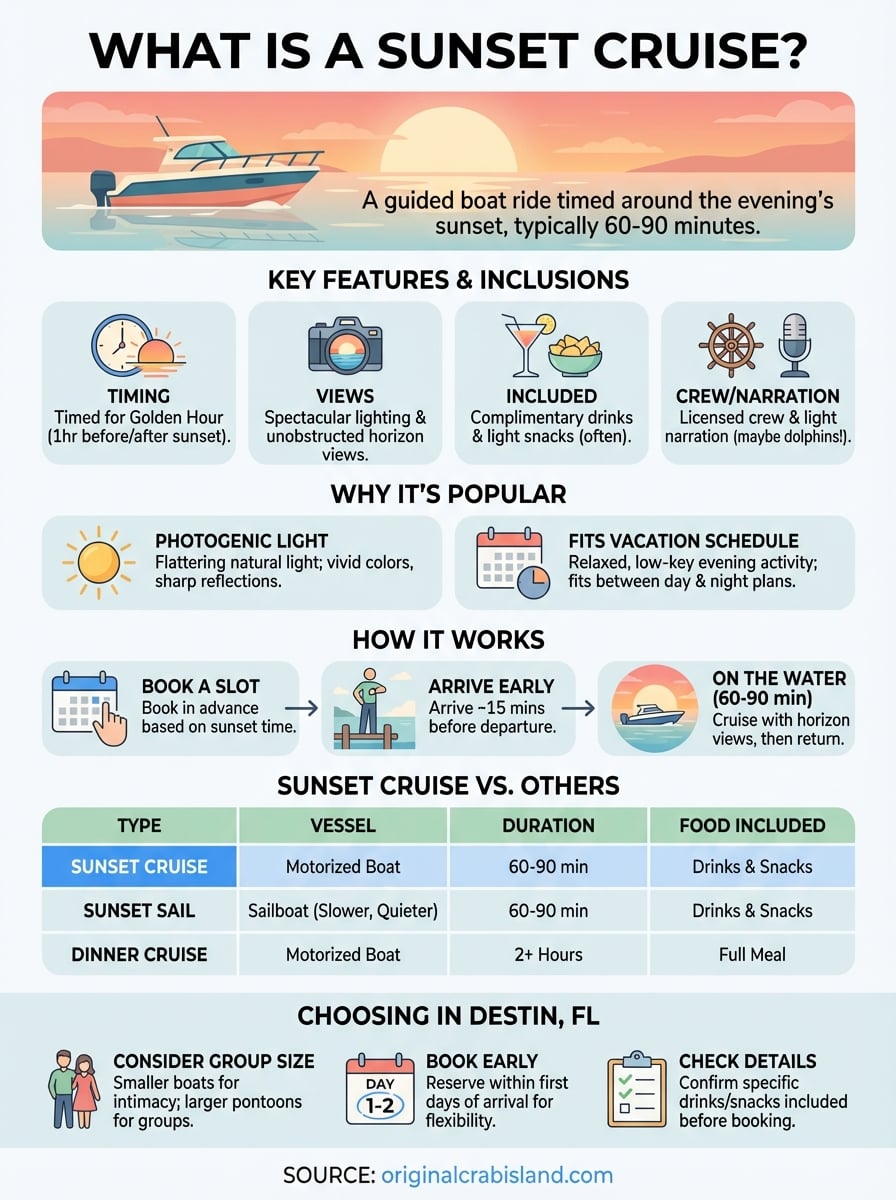 what is a sunset cruise infographic