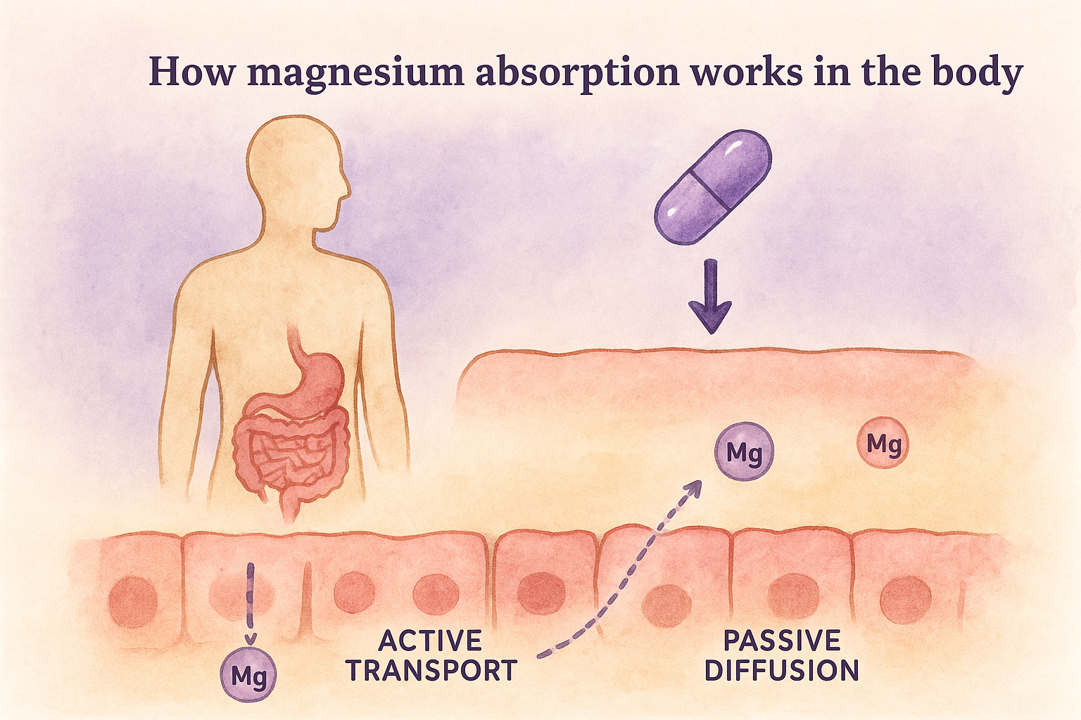 How magnesium absorption works in the body