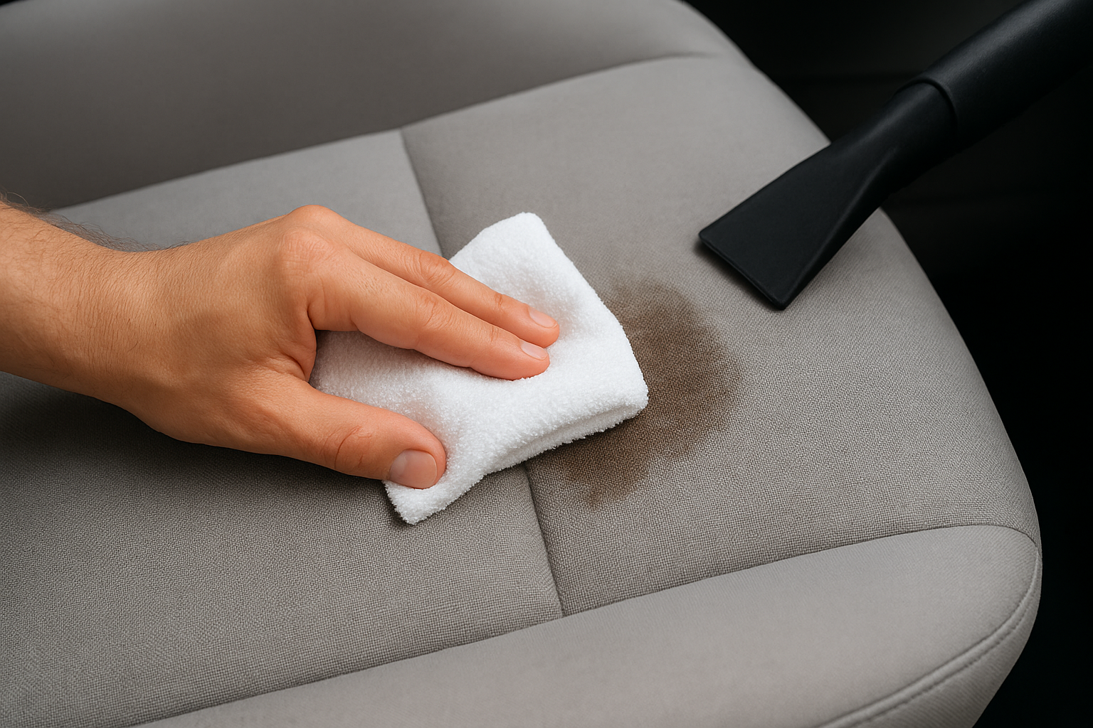 Blot the stain, never scrub