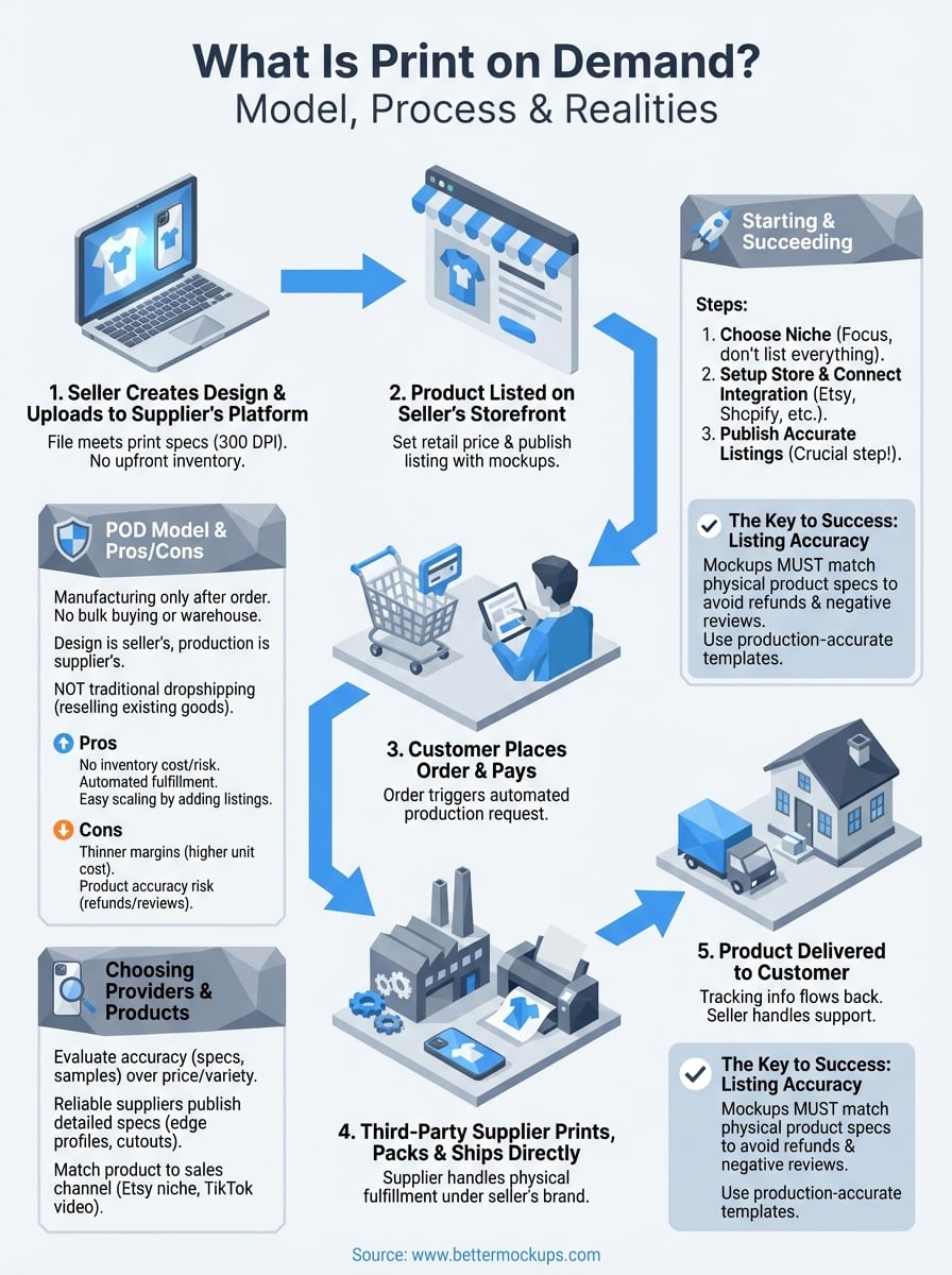what is print on demand infographic