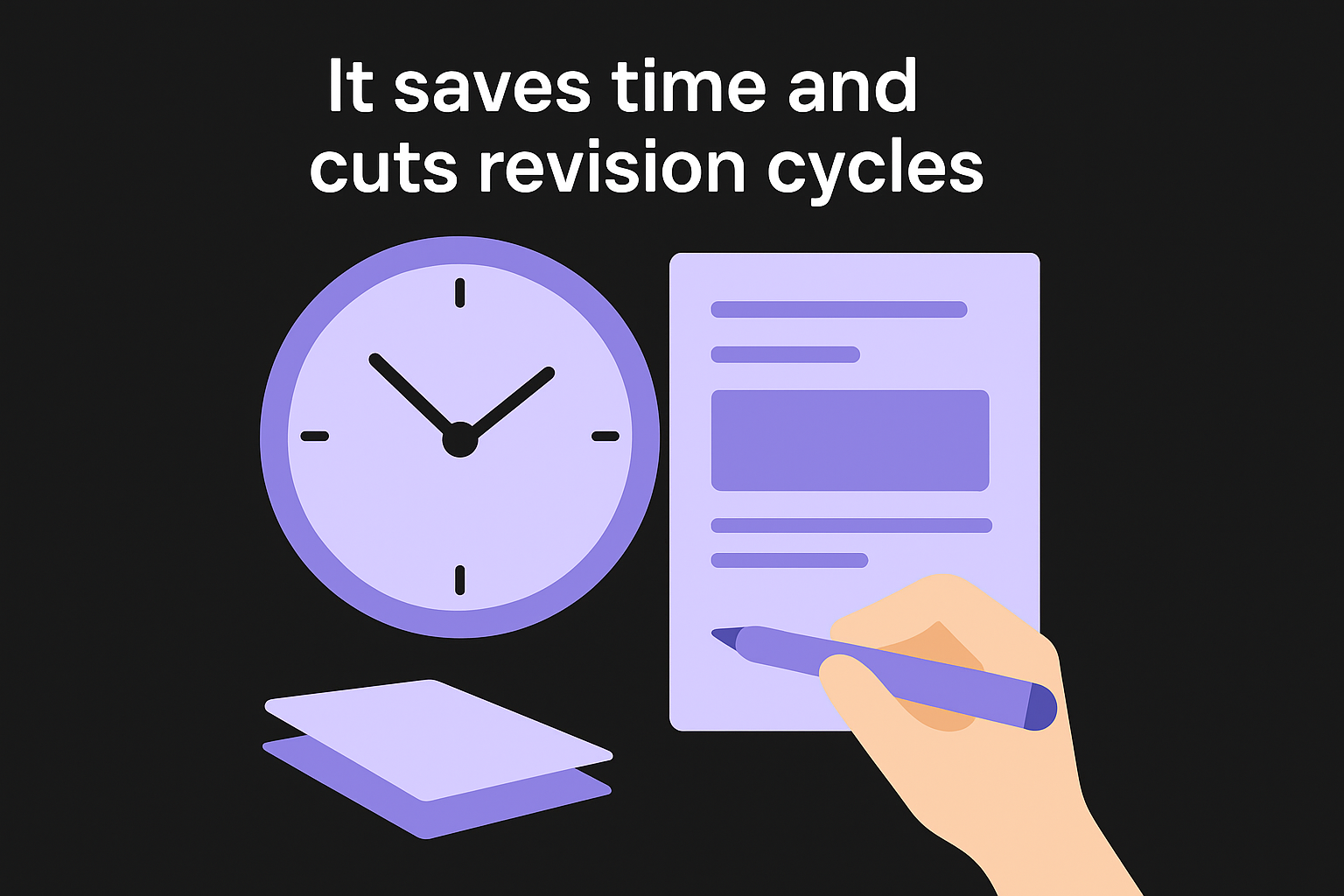 It saves time and cuts revision cycles