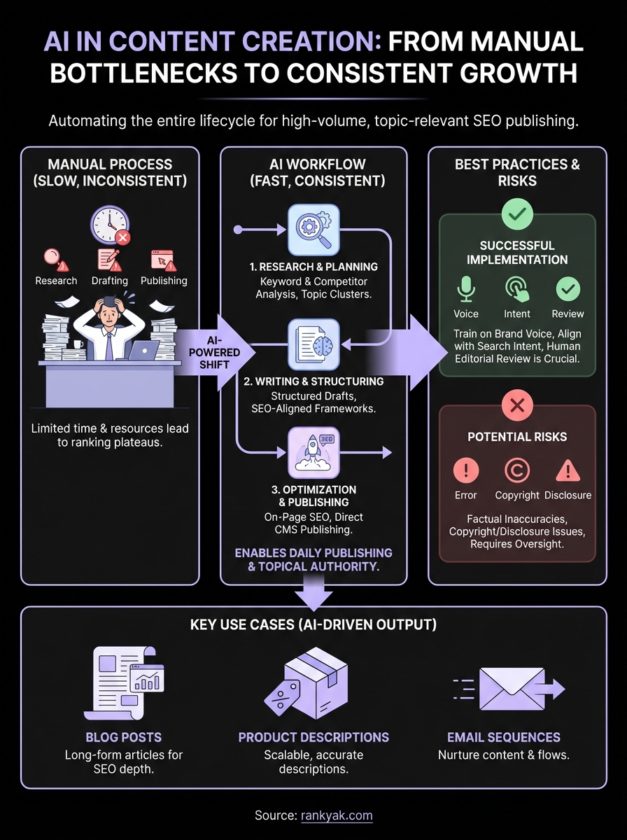 ai in content creation infographic