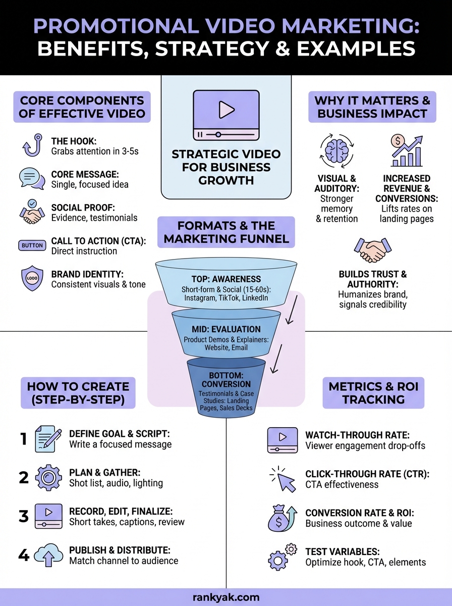 promotional video marketing infographic