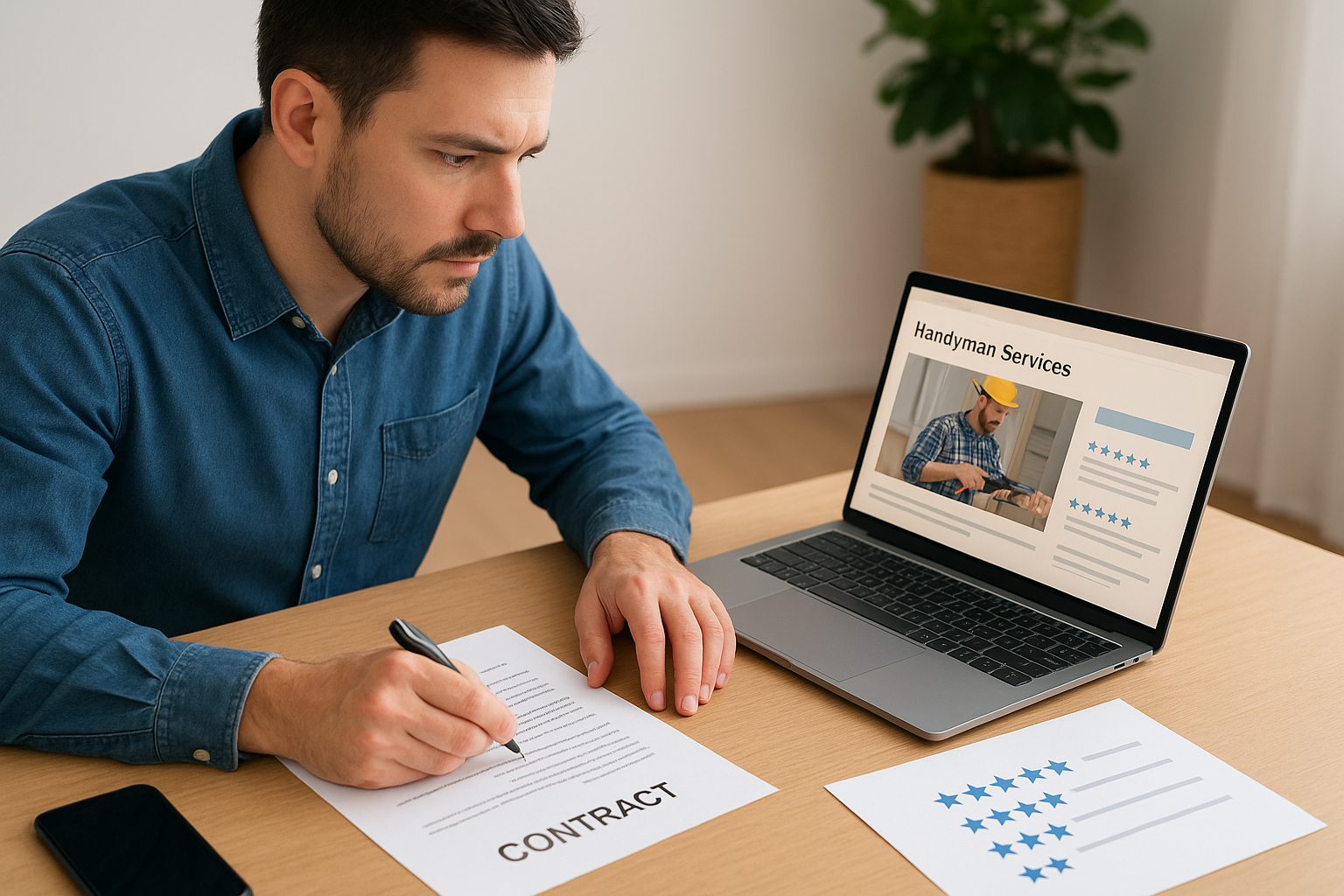 Check credentials and reviews together