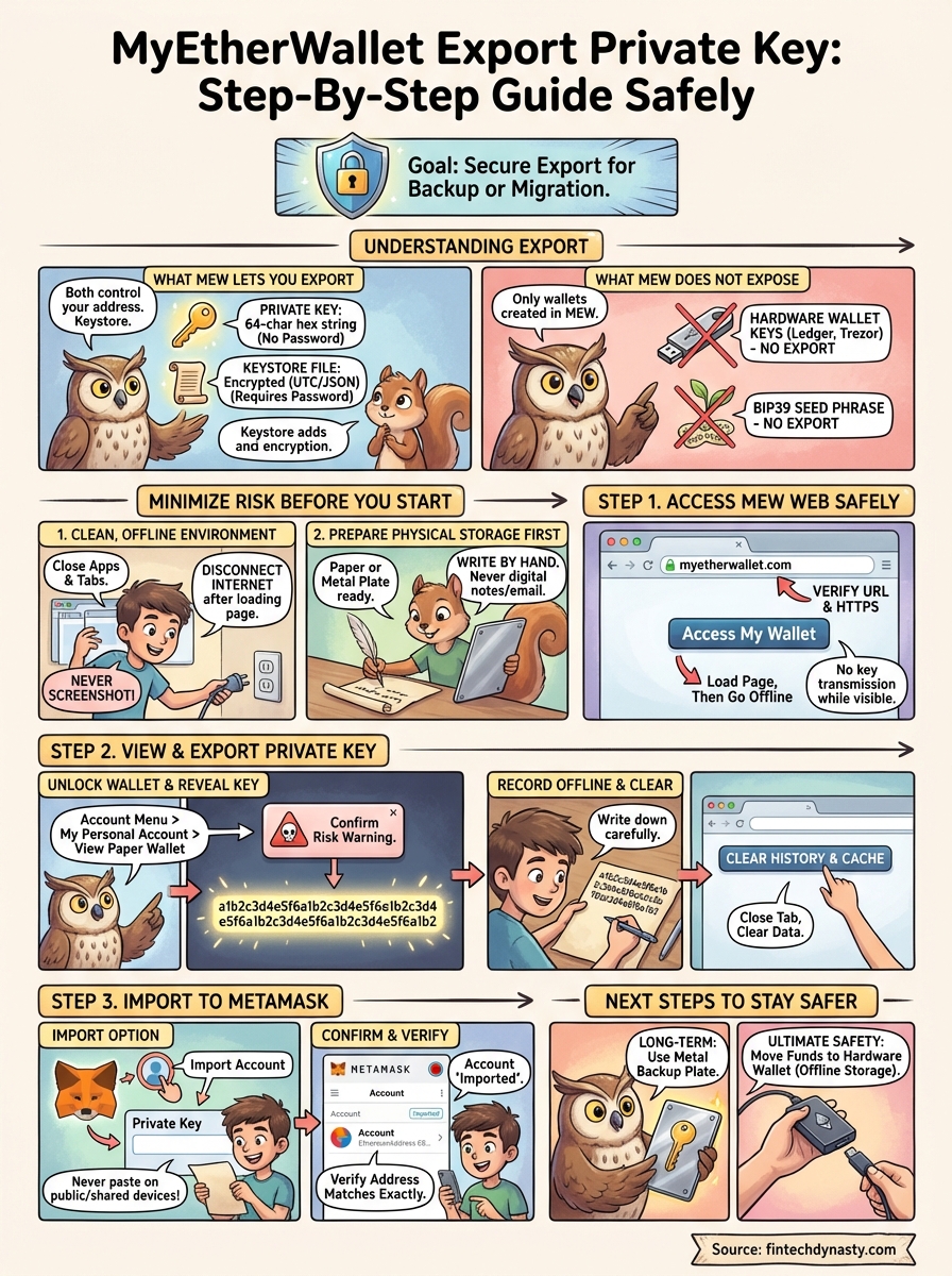 myetherwallet export private key infographic