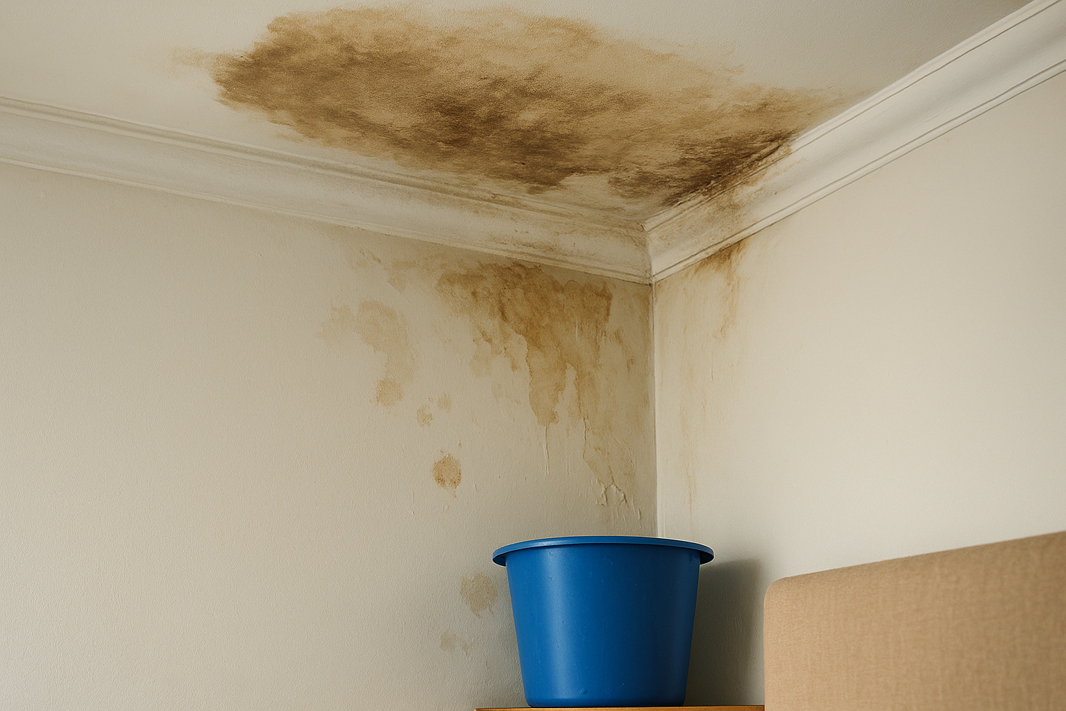 Indoor signs that point to roof failure