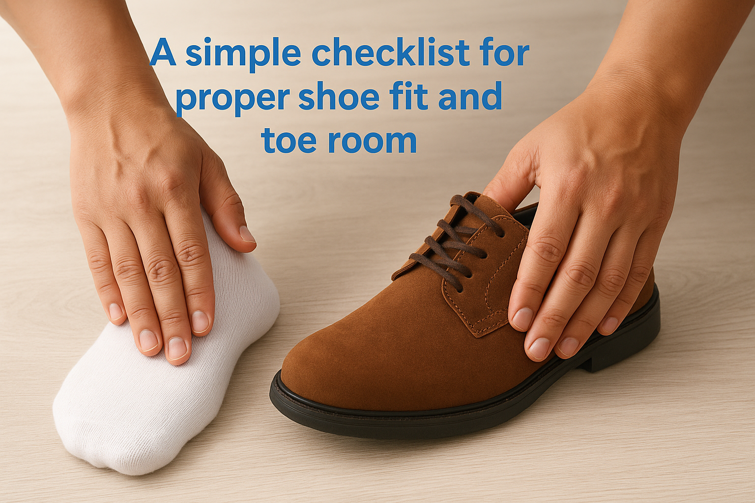 A simple checklist for proper shoe fit and toe room