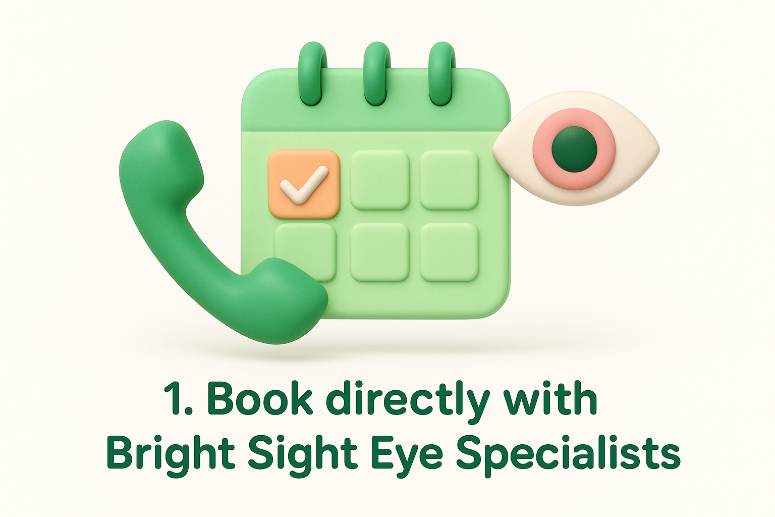 1. Book directly with Bright Sight Eye Specialists
