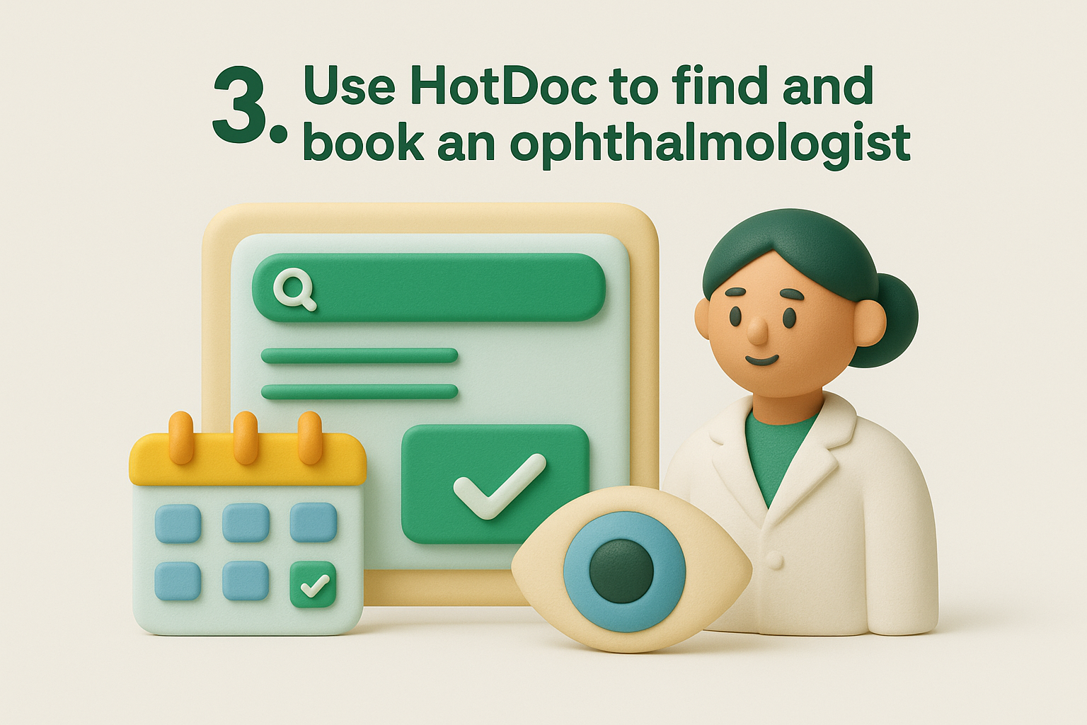 3. Use HotDoc to find and book an ophthalmologist