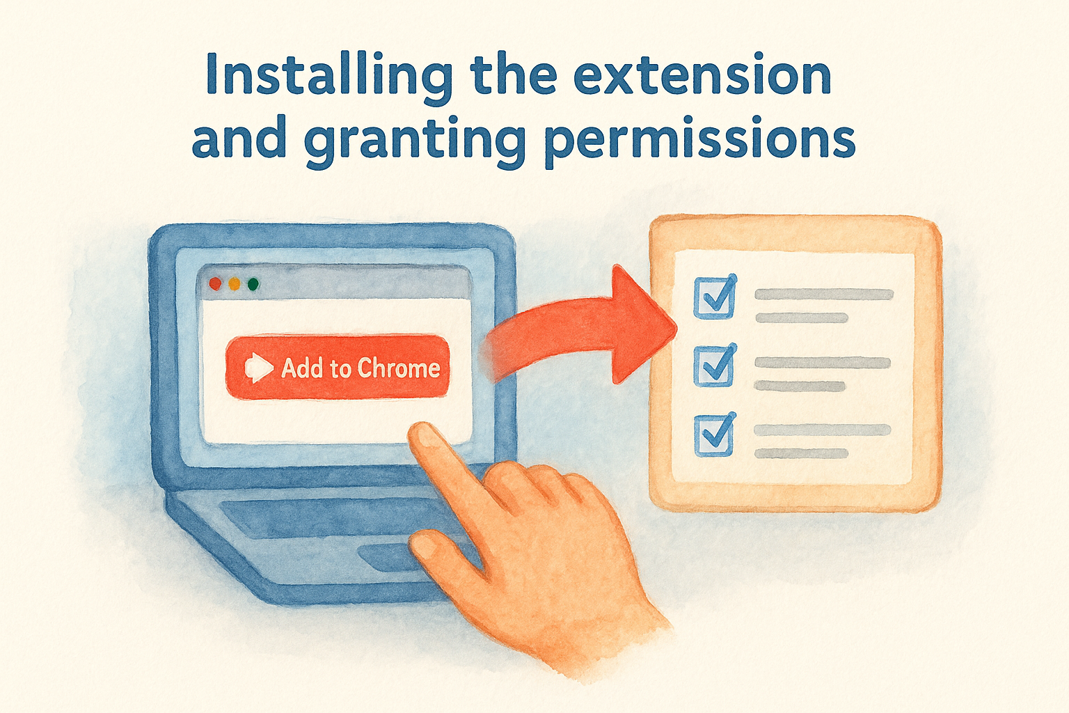 Installing the extension and granting permissions