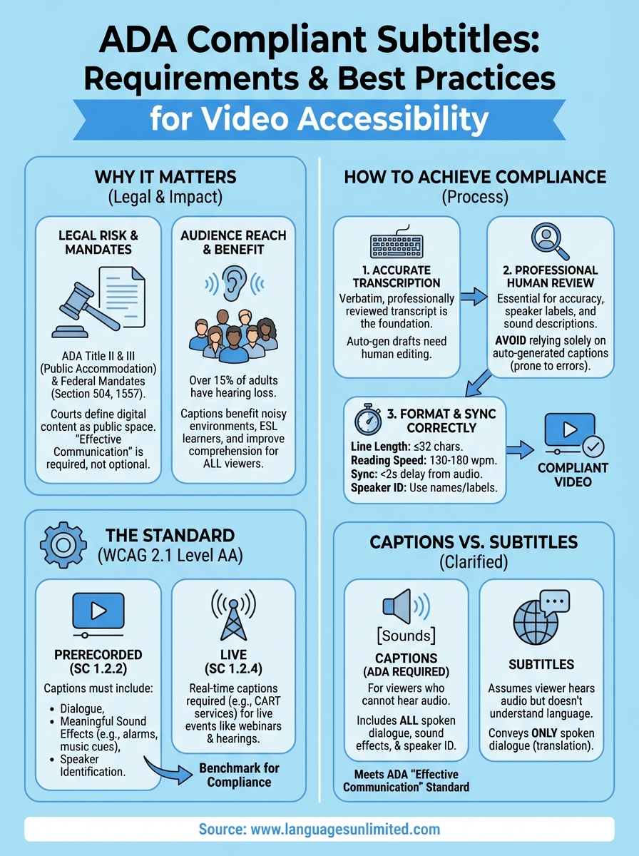 ada compliant subtitles infographic