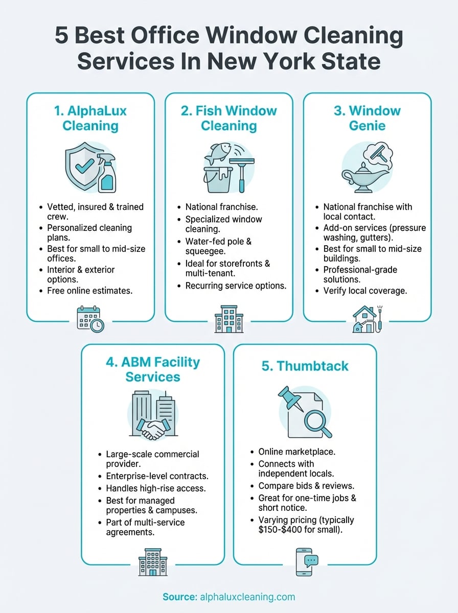 office window cleaning services infographic