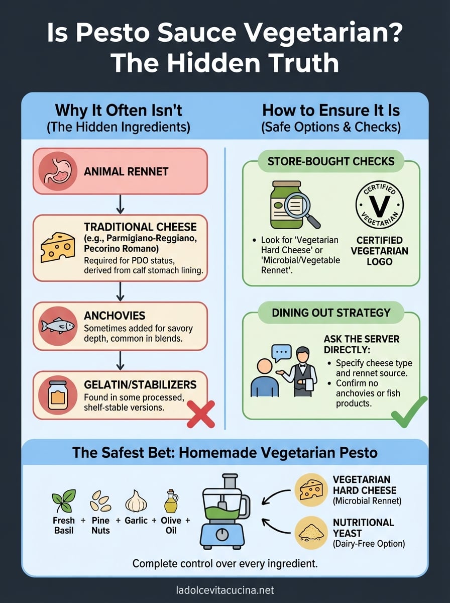 is pesto sauce vegetarian infographic