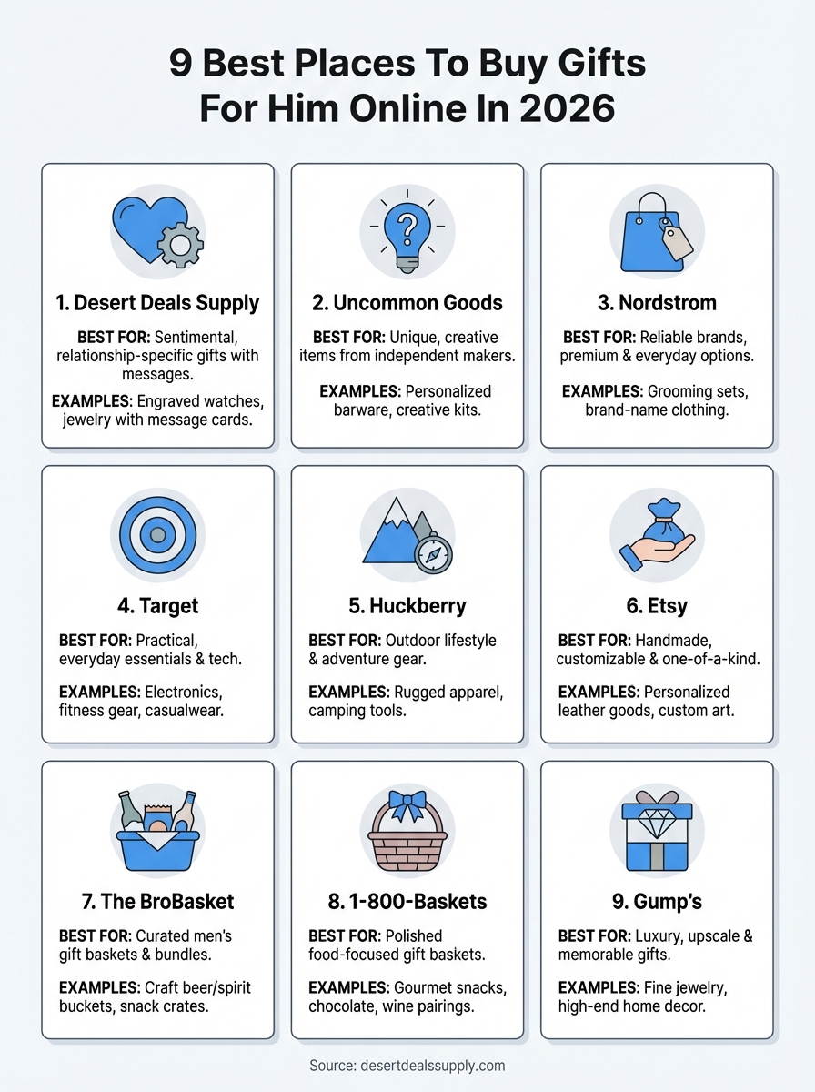 buy gifts for him online infographic