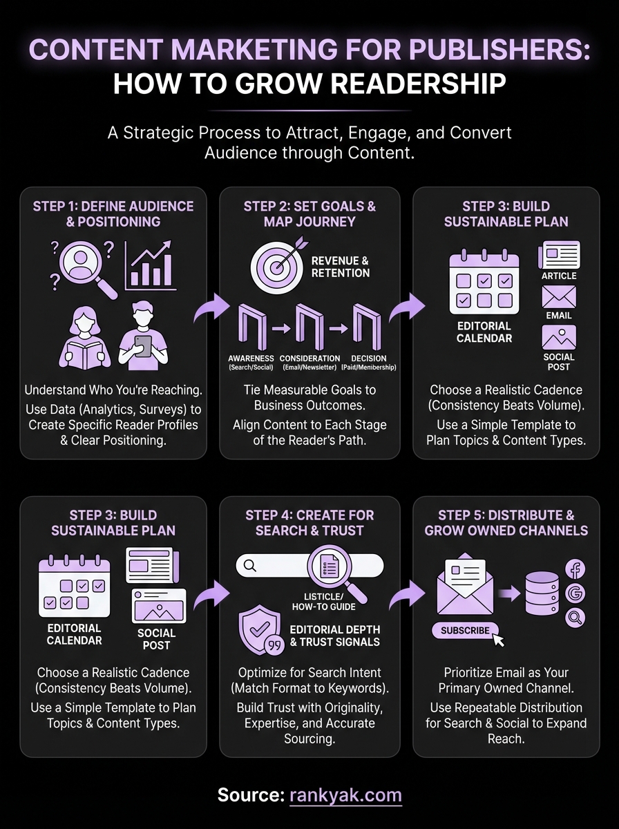 content marketing for publishers infographic