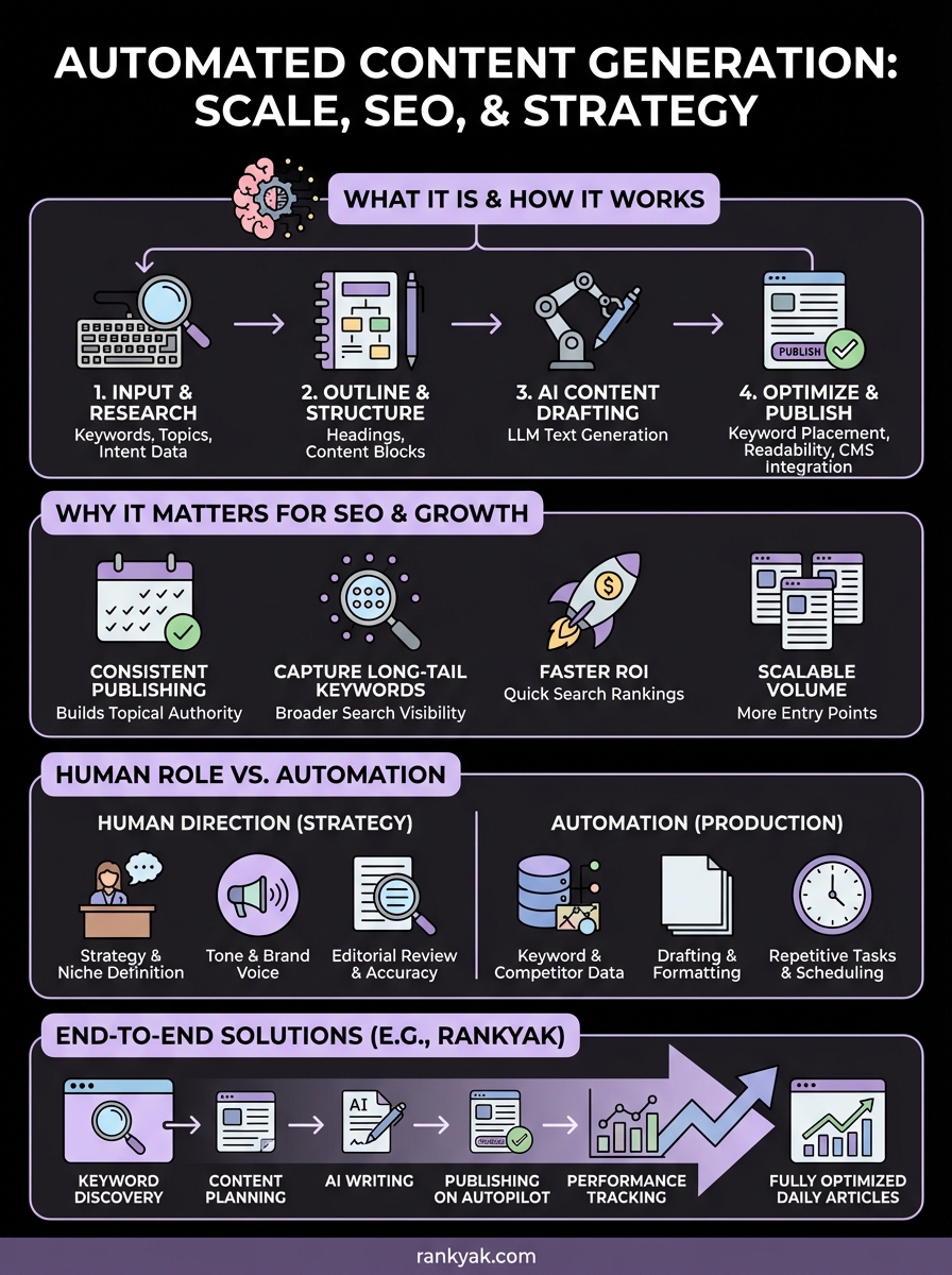 automated content generation infographic