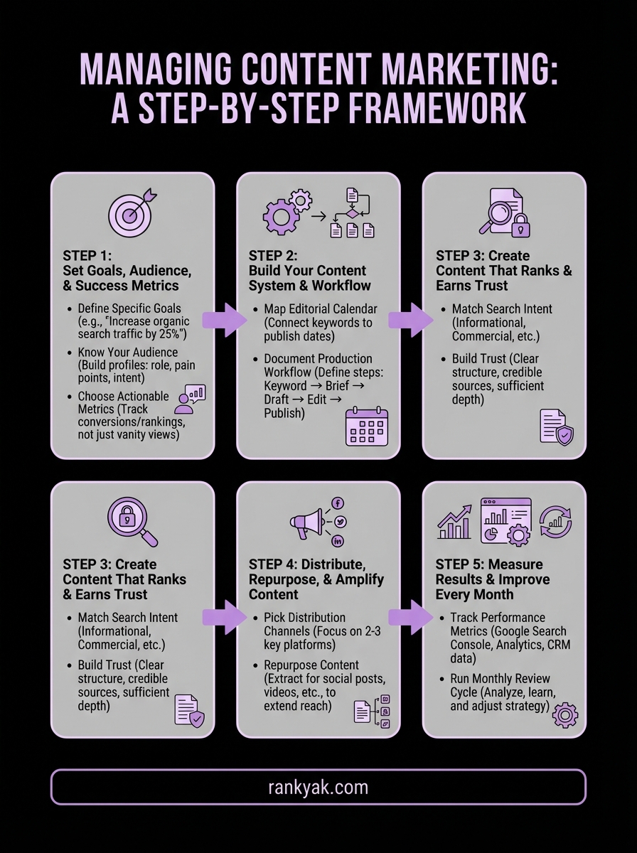 managing content marketing infographic