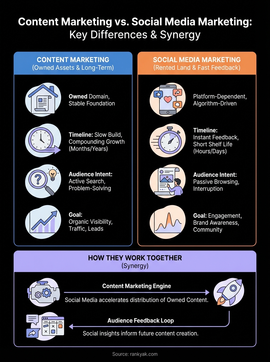 content marketing social media marketing infographic