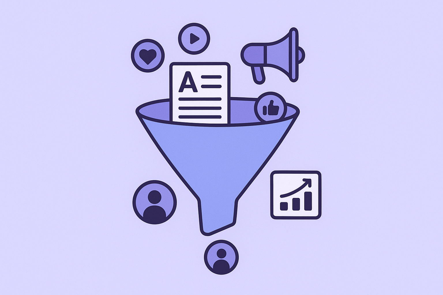 Where content sits in the funnel