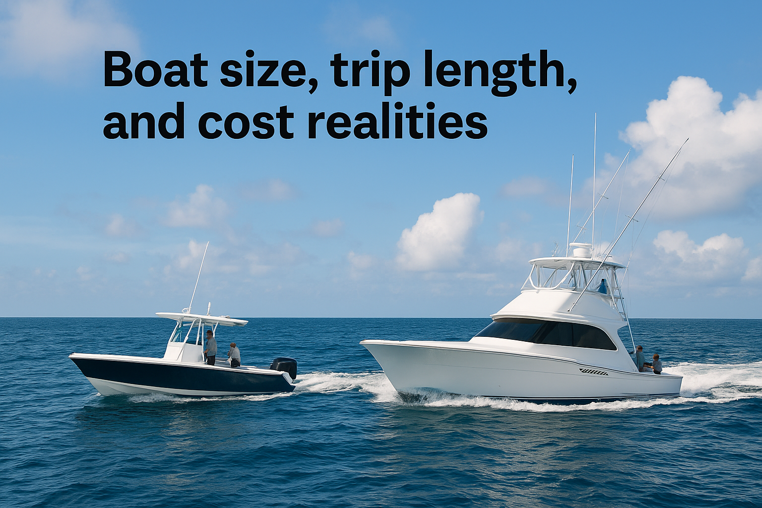 Boat size, trip length, and cost realities
