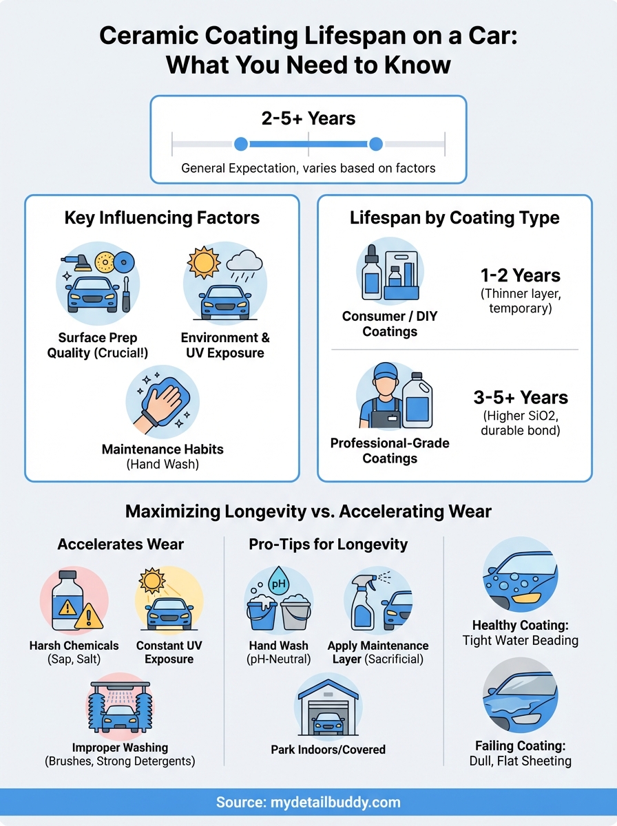 how long does ceramic coating last on a car infographic