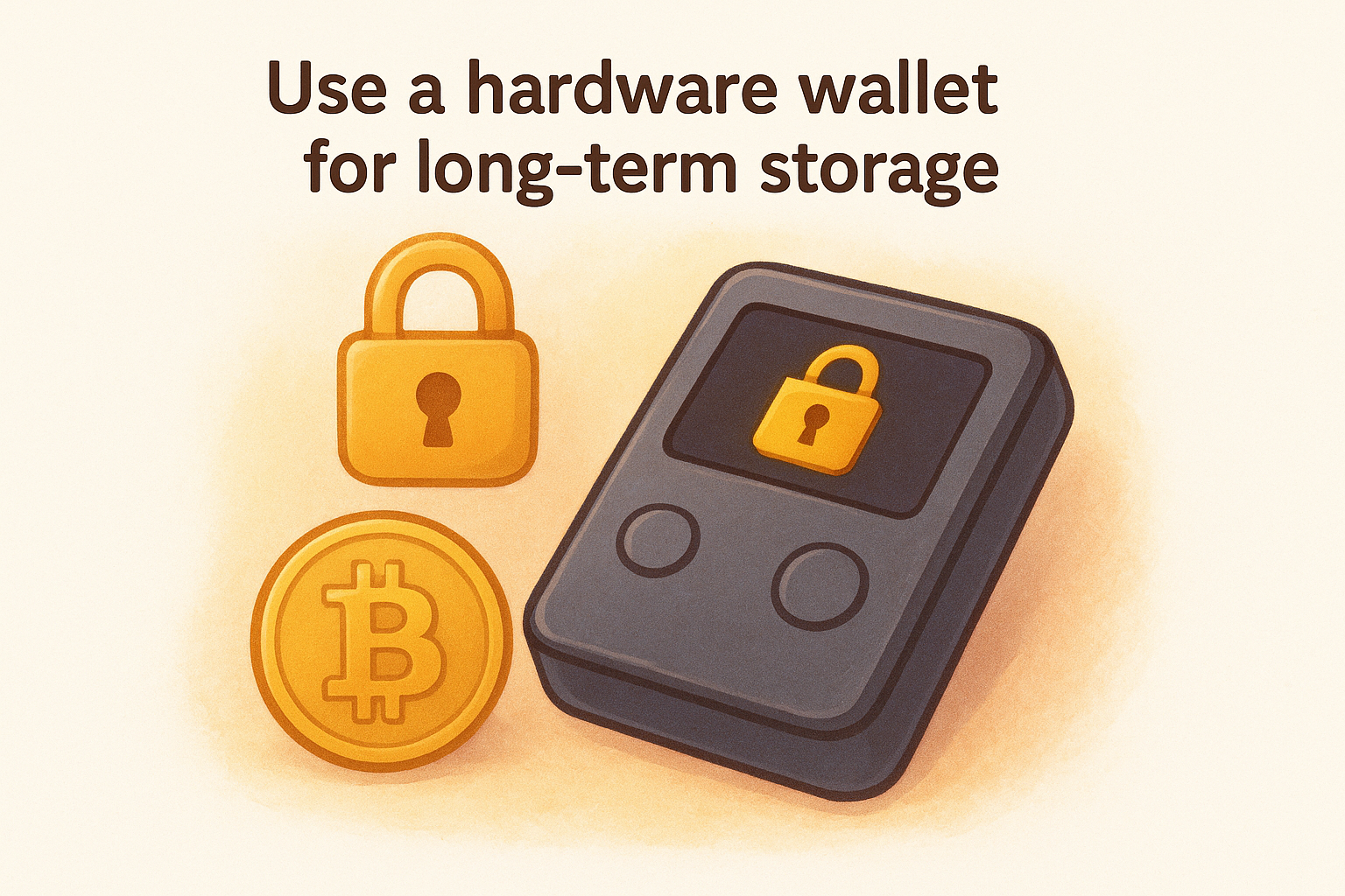 Use a hardware wallet for long-term storage