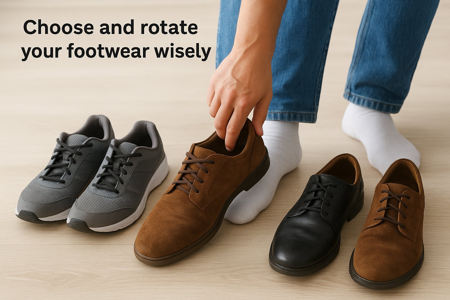 Choose and rotate your footwear wisely