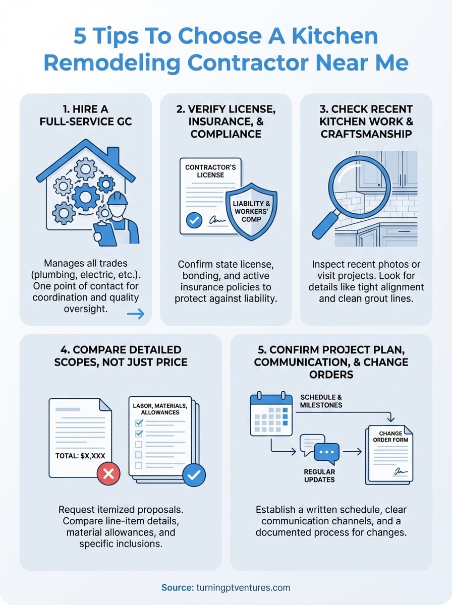kitchen remodeling contractor near me infographic