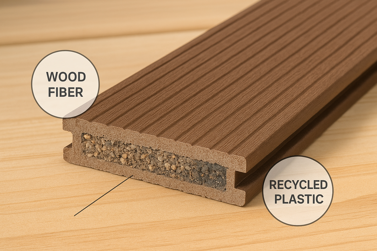 What composite decking is made of