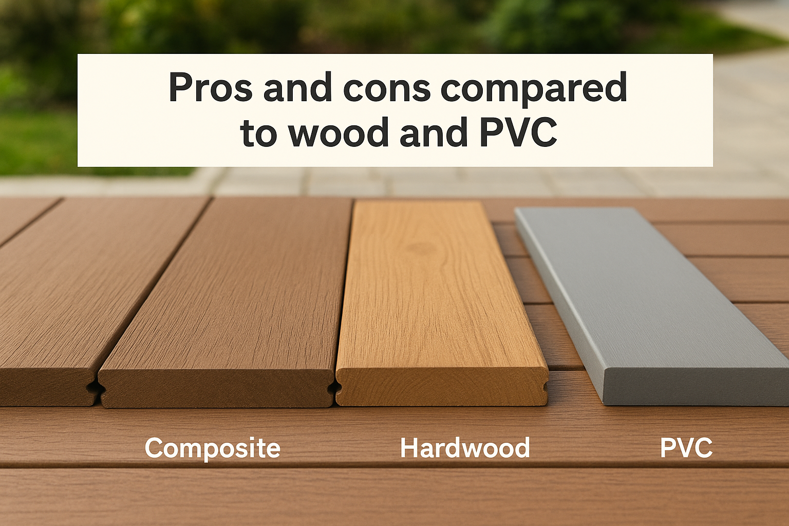 Pros and cons compared to wood and PVC
