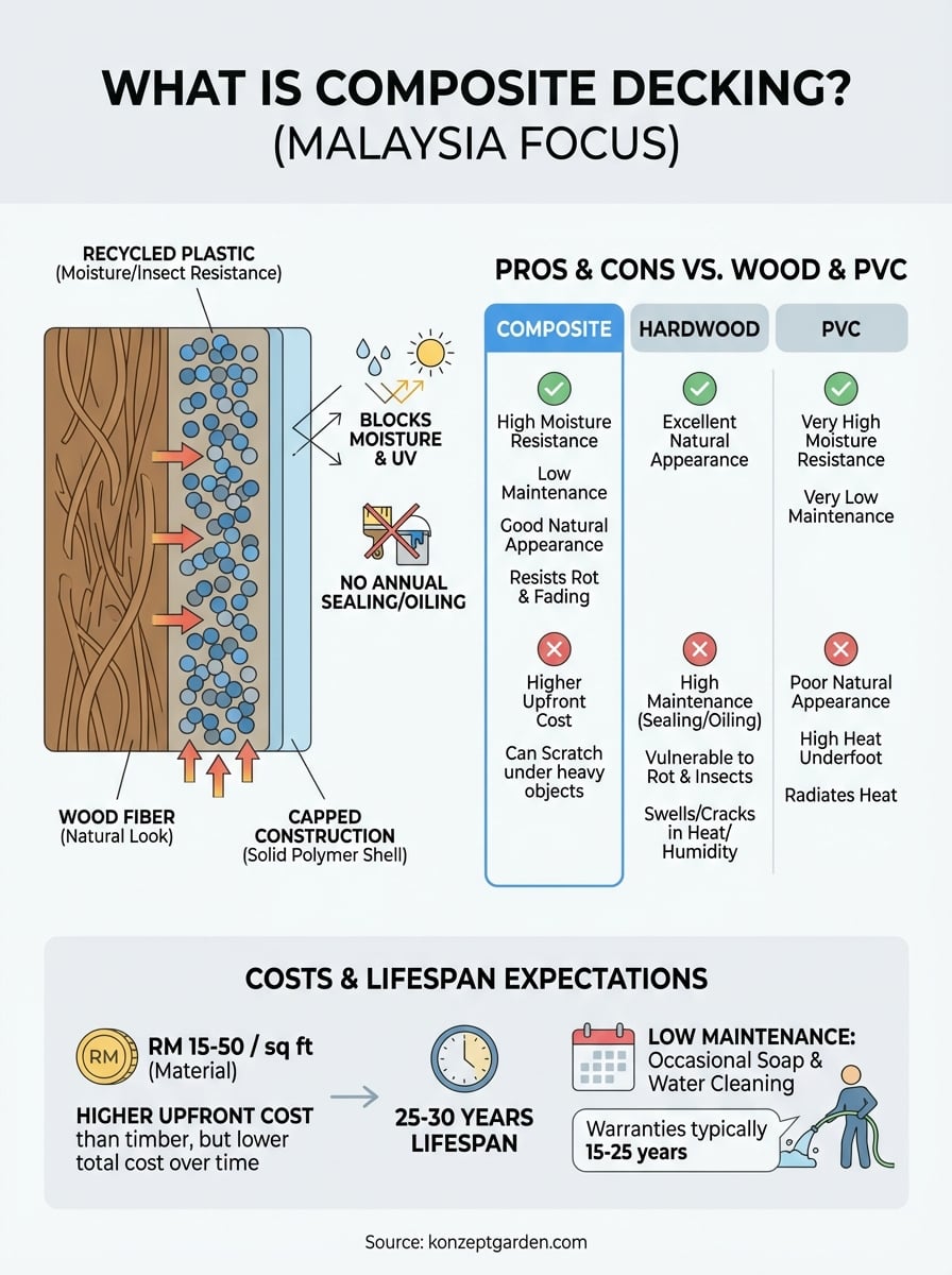 what is composite decking infographic