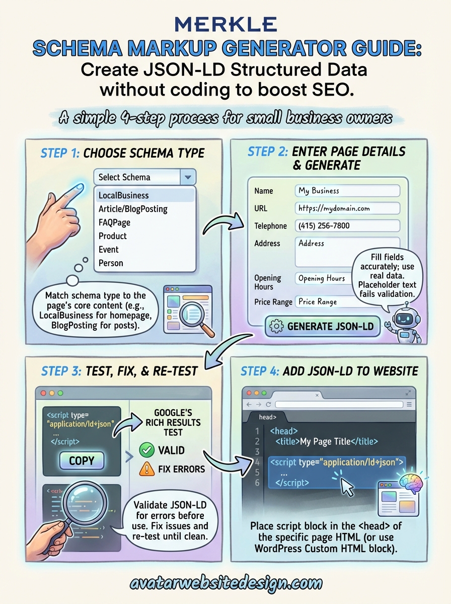 merkle schema markup generator infographic