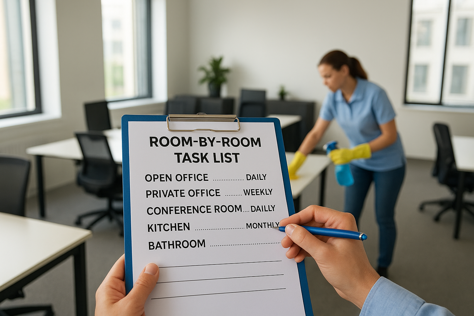 Start with a room-by-room task list
